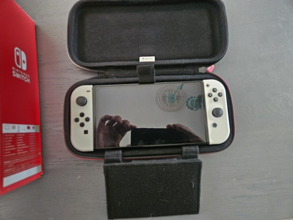 Nintendo Switch OLED with Docking Station, HDMI, Powercord, & Carrying Case. Everything Pictured