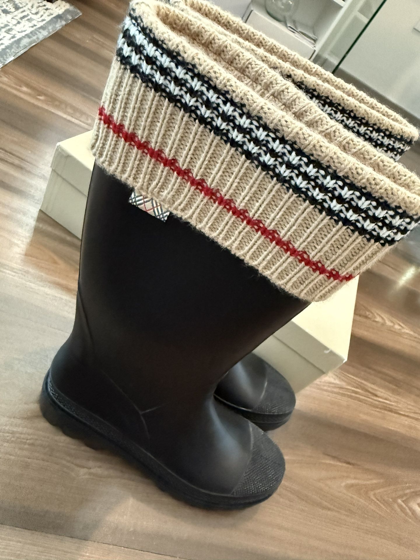 Burberry Rubber Rain Boots For Women
