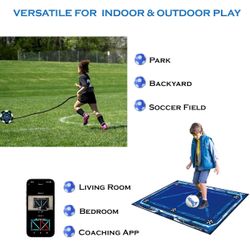 Soccer Training Mat with 𝐌𝐨𝐛𝐢𝐥𝐞 𝐂𝐨𝐚𝐜𝐡𝐢𝐧𝐠 𝐀𝐏𝐏, Soccer Mat Training 𝐊𝐢𝐭 𝐨𝐟 𝟔