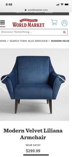 Modern Velvet Liliana Armchair for Sale in San Francisco CA OfferUp
