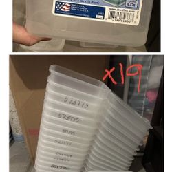 Sterilite Flip Tops Storage Containers With Markings  $1 Each 