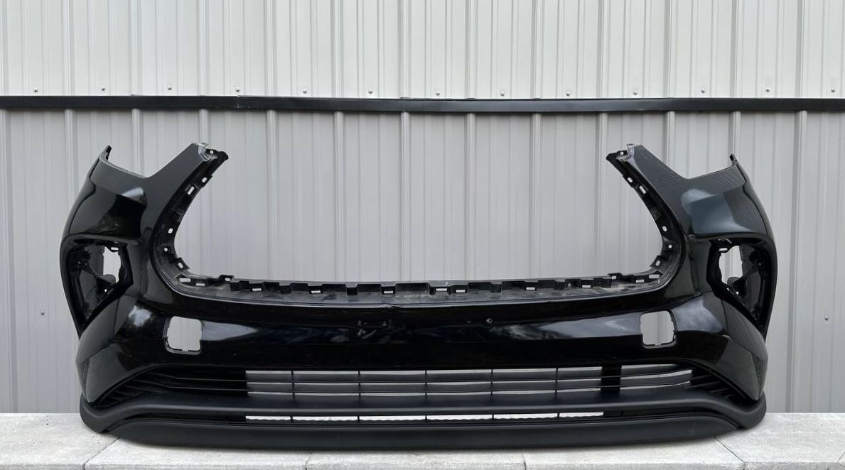 BLACK TOYOTA HIGHLANDER ORIGINAL 2020 2021 2022 2023 2024 FRONT BUMPER + LOWER VALANCE