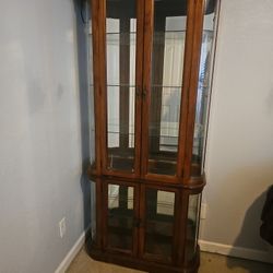 Curved End Curio Cabnet