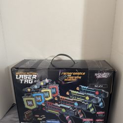 Rechargeable Laser Tag Set 4 Players LED Lights Sound Effects 