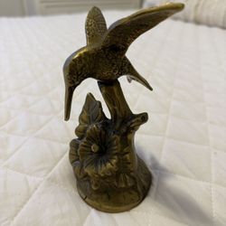 vintage brass hummingbird figurine made in Korea.  Material: brass.