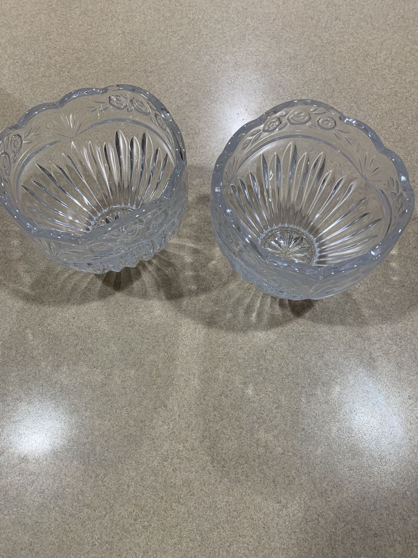 2- Crystal bowls like new . for $10