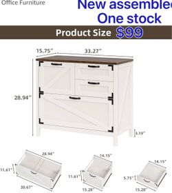 😀 Vabches Lateral File Cabinet with 4 Drawers for Home Office, Rustic White, Large Farmhouse Filing Cabinets for Hanging Files Letter/A4/Legal Size,