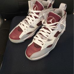 Jordan Jumpman Two Trey White/White-Cherrywood Red  OBO 