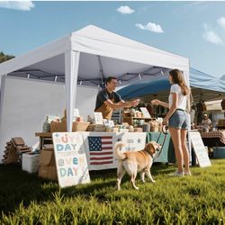 10x10 Pop Up Canopy Tent with Sidewalls, Outdoor Gazebo Canopy Tent, Patio Event Tents Outdoor Commercia