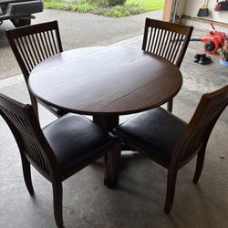 Round Drop Leaf Dining Table