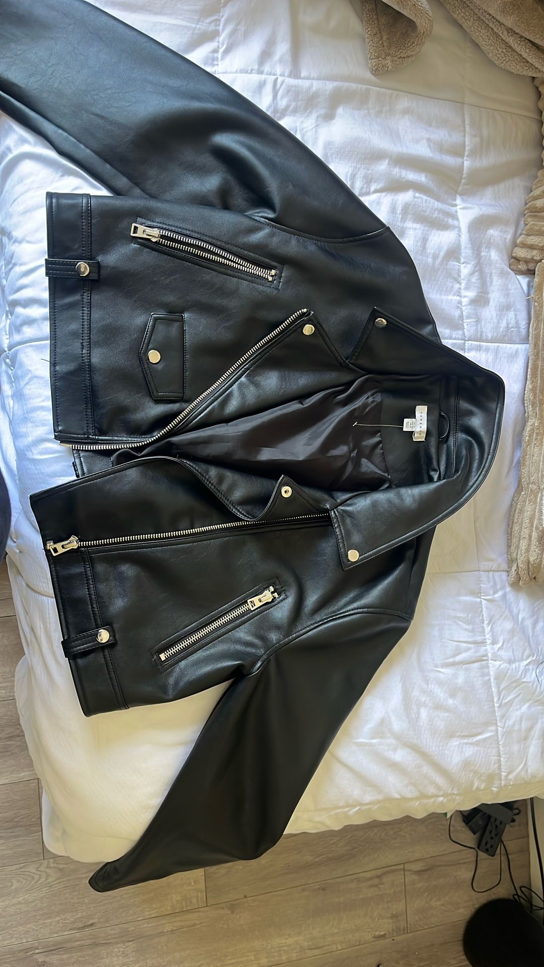 Top shop Cropped Leather Jacket