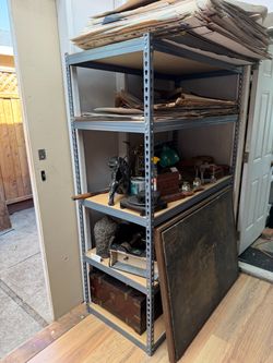 2 Heavy-Duty Industrial Steel Shelving Units - 72" Tall Garage Storage Racks 24" Deep
