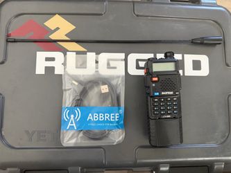 Used Rugged radio programmed UV-5R