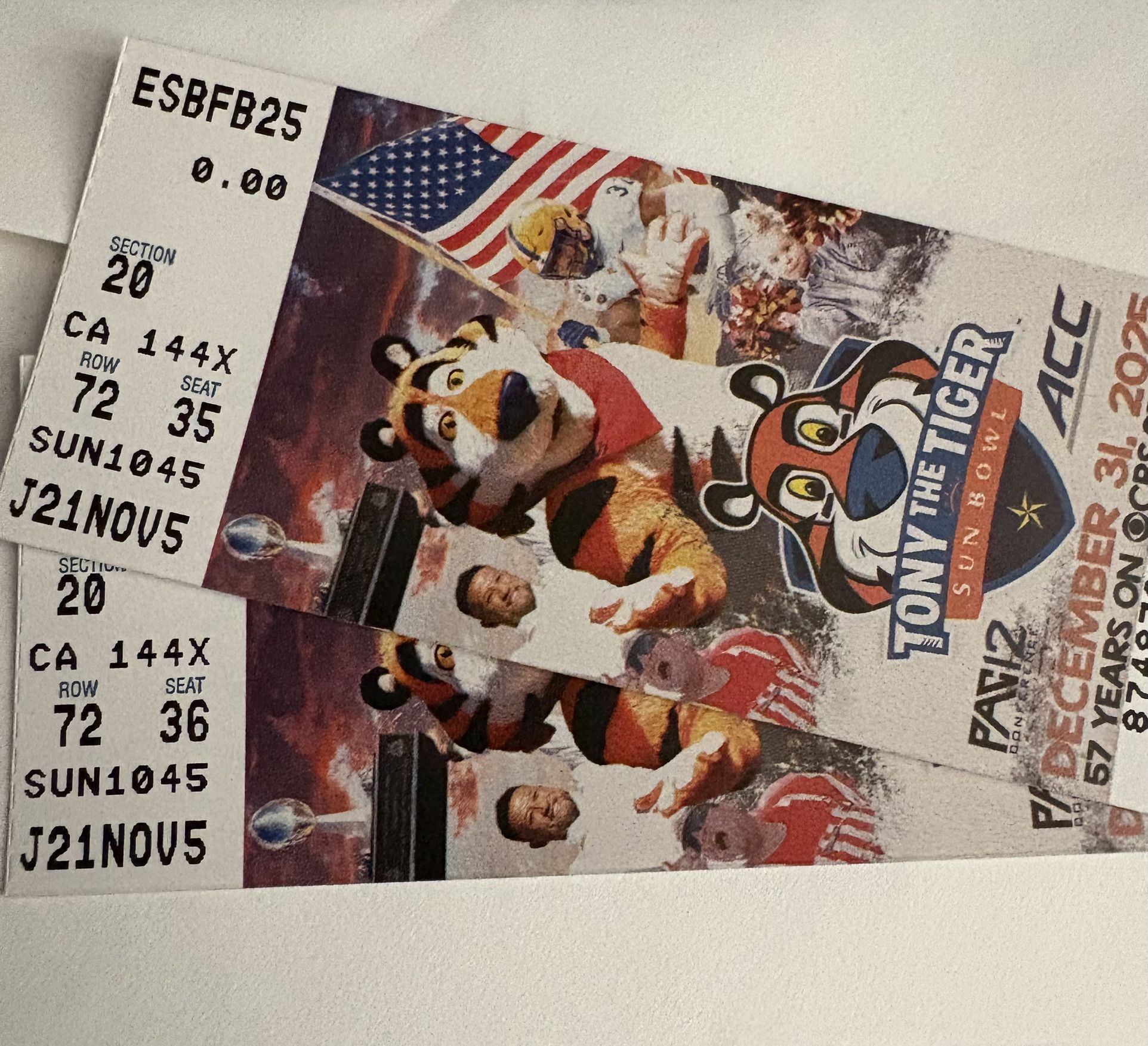 2 Sun Bowl Tickets 12/31/25