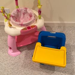 Booster with Tray /portable high Chair & Exersaucer Activity Seat