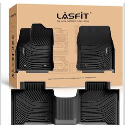 LASFIT Floor Mats for Toyota Tundra 2022-2025 2026 CrewMax Cab, All Weather Custom Fit TPE Floor Liners for Tundra SR/SR5/TRD PRO/Limited/Platinum/Cas