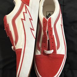 Vans Red Lightning bolt 