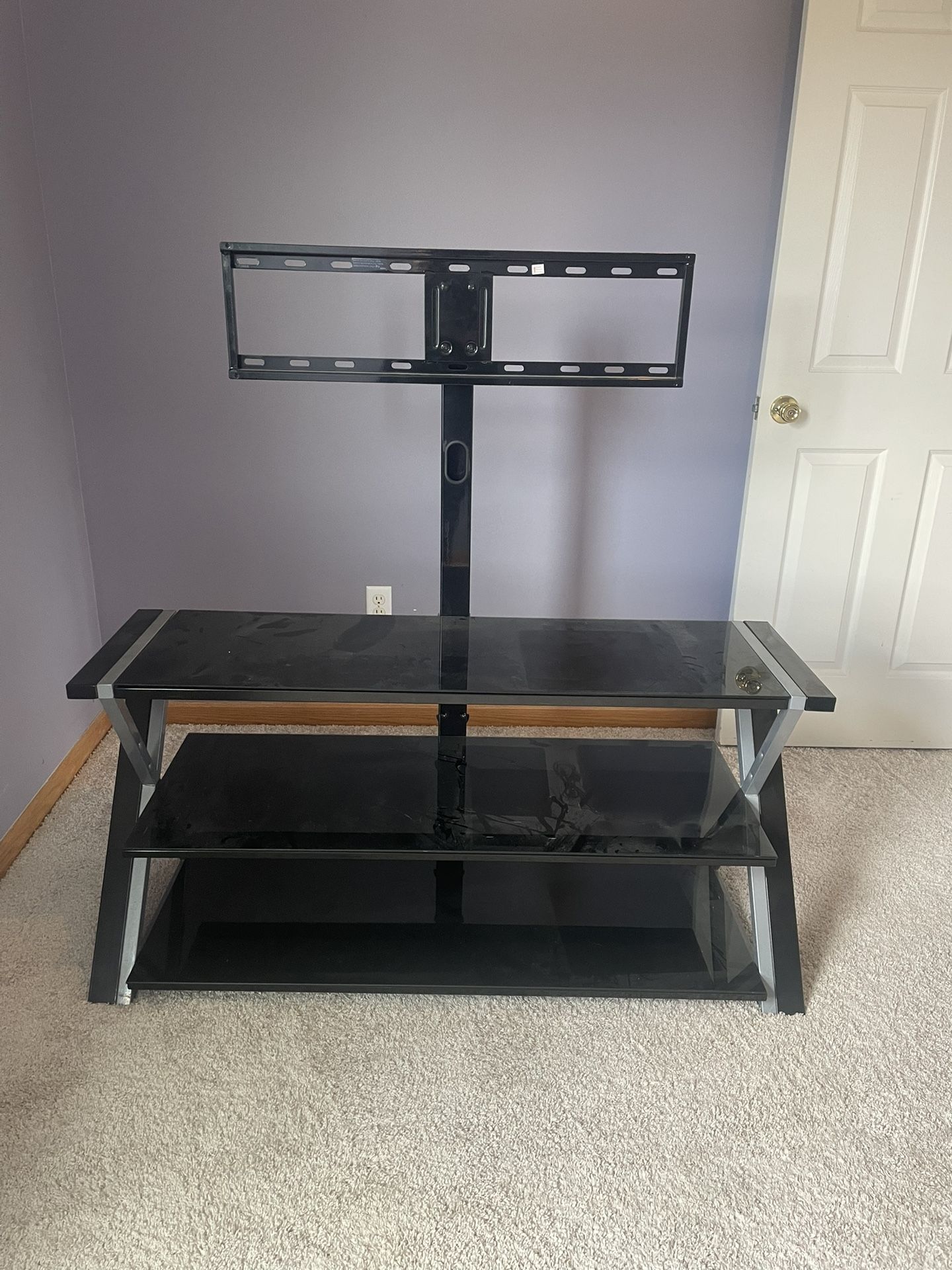TV Stand w/TV mount and shelves