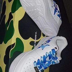 Bape Sta Shoes Size / 4y / White & Blue / Brand New 
