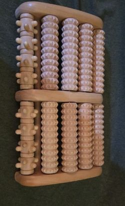 Wooden Foot Roller Massager - Natural Wood