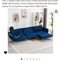Navy Blue Futon Couch 