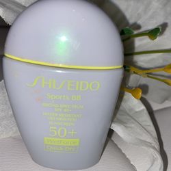 shiseido  face  lotion open and  New . sport BB Sunscreen  from Macys  light  