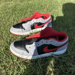 Size 7 Red And Grey Jordan 1 Low