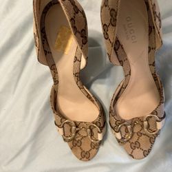 Gucci Vintage Gg Heel Sandals 