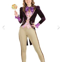 Halloween Costume Women’s Willy Wonka Candy Inventor Costume Medium Like NEW