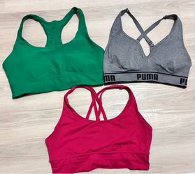 Women's Sports Bra Bundle - 3 Pairs Including Puma - size L