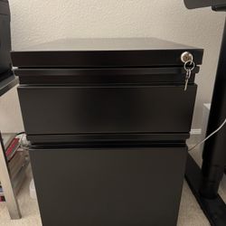 WorkPro® 19-7/8"D Vertical 2-Drawer Mobile Pedestal File Cabinet, Black