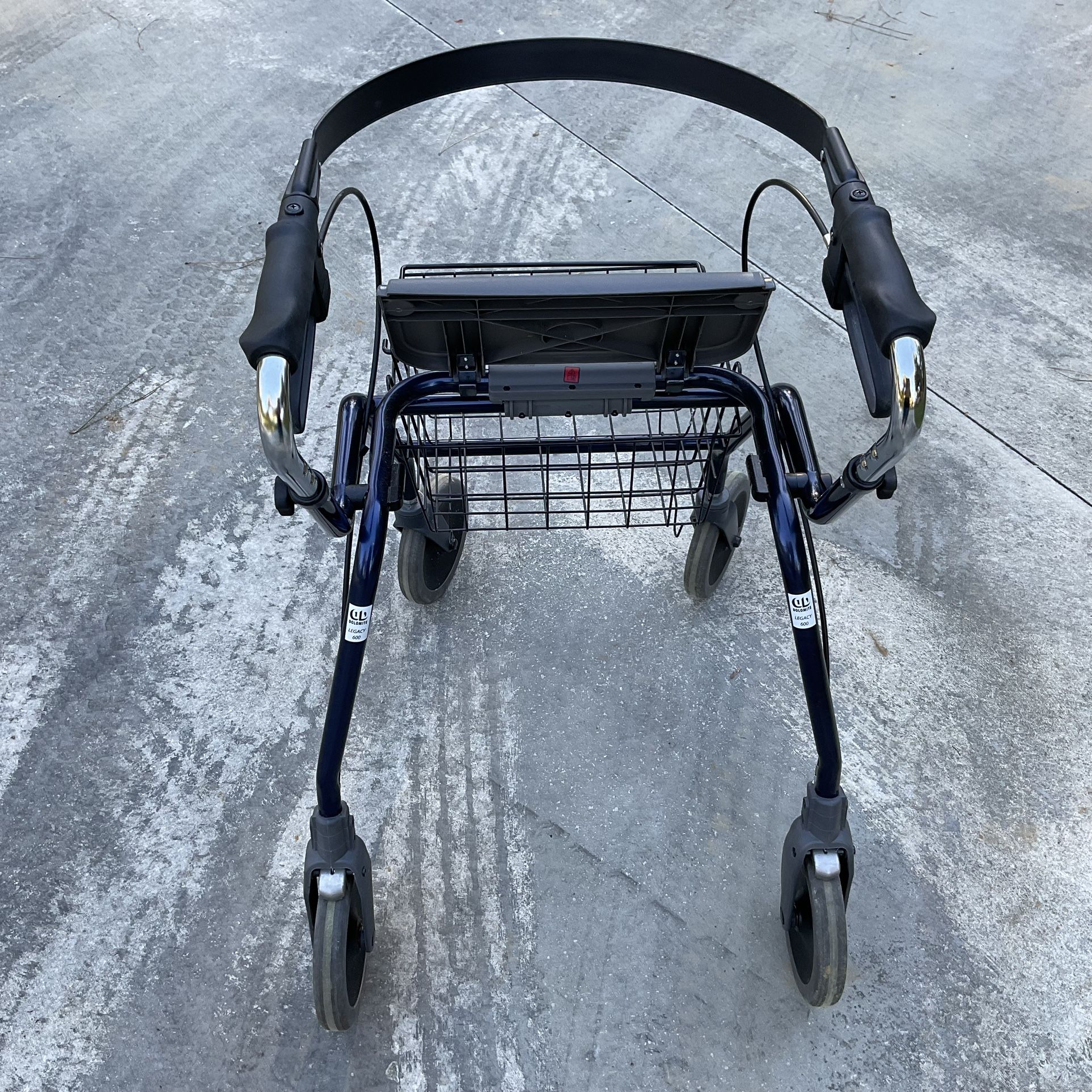 Dolomite Legacy 600 Rollator Flip Seat Rolling Walker Blue for Sale