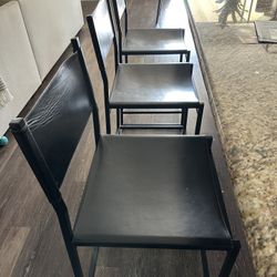 Pottery Barn Leather Stools