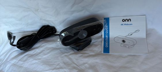 onn. 4K Webcam – Like New – Complete with Accessories
