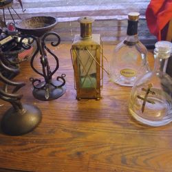 2 NewCandle Holders 3liquer Bottles $20