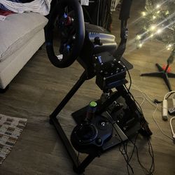 Logitech G29 w/ Custom Shifter, Handbrake & Mount