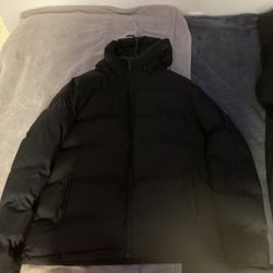 supply and demand black puffer jacket
