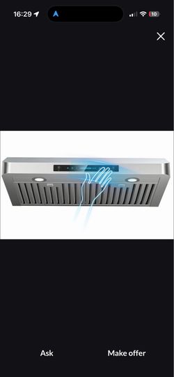 INATECK 30 in. 900 CFM Ducted Under Cabinet Range Hood in Stainless with 3-Venting Options, Touch and Gesture Control, Remote
