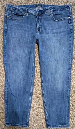Women's Silver Suki Skinny Crop Jeans Size 22
