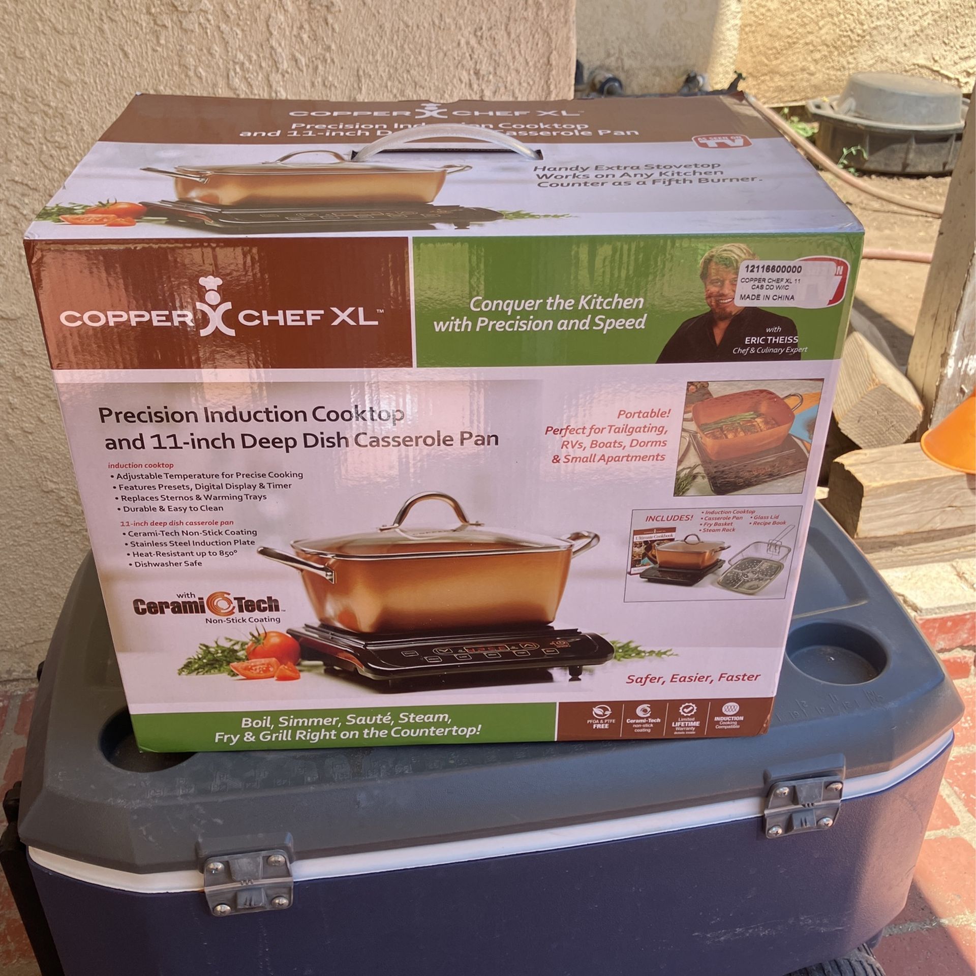 Copper Chef XL precision Induction Cooktop And 11 Inch Deep Dish Casserole Pan