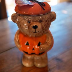🎃🧸Pumpkin Bear Cookie Jar – NEW! 