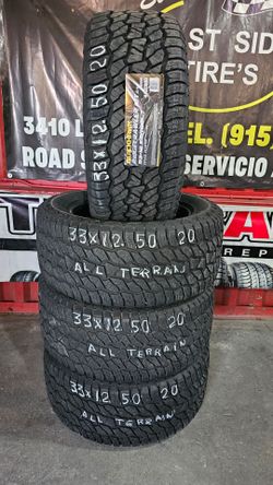 33X12.50 20 SET 4 LLANTAS NUEVAS POR 550 DLLS. INSTALADAS.