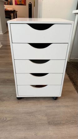 White 5-Drawer Storage Unit