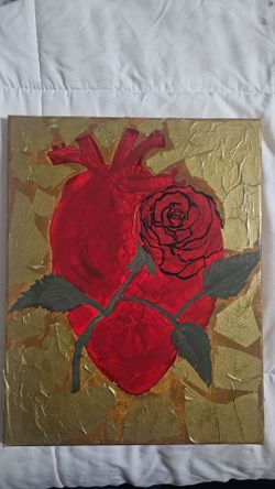 Rose on heart