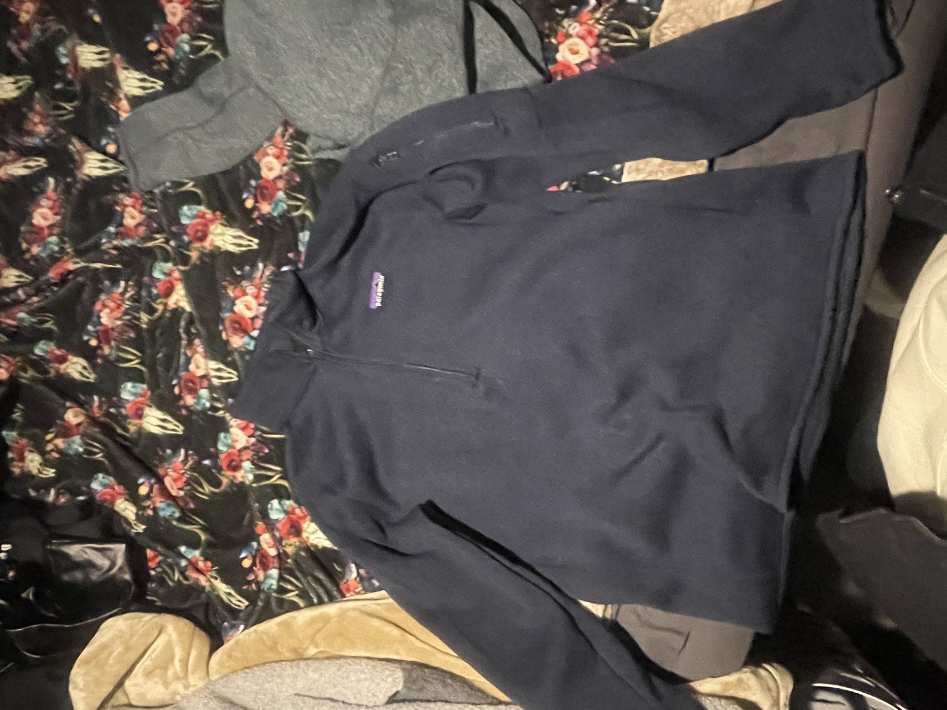Patagonia 1/4 Better Sweater Large Pullover Navy Blue