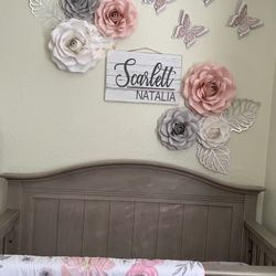 Paper Flowers, Flores De Papel, Nursery Wall Decor