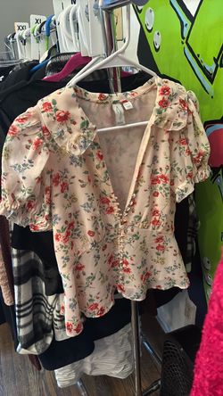 Joie Floral Puff Sleeve Blouse