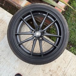 Black Set Of Wheels And Rims (Konig Oversteer)