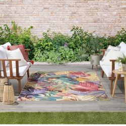Nourison Home Color Splash Multicolor 5'3" x 7'3" Area Rug - Easy Clean, Non Shedding, Bed Room, Living Room, Dining Room, Kitchen (5' x 7')  Color: M