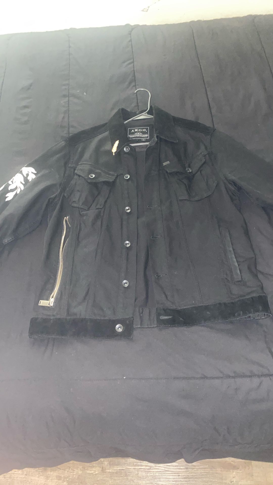 Black Akoo Jean Jacket